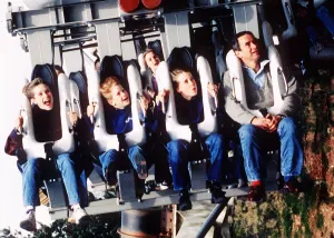 Resort Prints: Princess diana and sons Prince harry and Prince william at Alton Towers