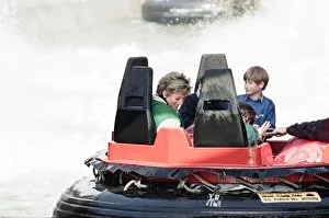 Princess Diana and her sons Prince Harry and Prince William at Alton Towers