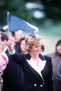 Flags Prints: Princess Diana starts off the Champion of Champions Modern Pentathlon in Windsor Great