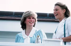 Princess Diana talks to Sue Ferguson at Polo Club 30th May 1982