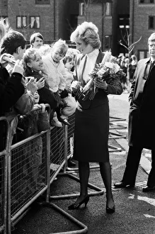Princess Diana visiting the Boyd Court Guinness Trust Housing Estate, Bracknell