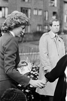 Princess Diana visiting the Boyd Court Guinness Trust Housing Estate, Bracknell