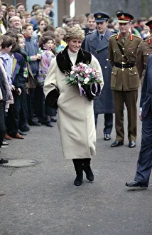 Princess Diana visiting families of the Gulf War soldiers at Hohne Army Base in Germany