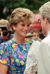 Princess Diana visiting the Lighthouse Project for AIDS Victims in London
