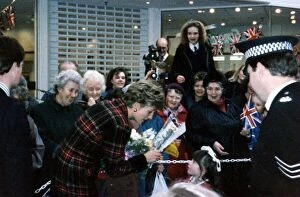 Images Dated 11th March 1992: Princess Diana visits Kirkintilloch in Dubartonshire, Scotland to open the town