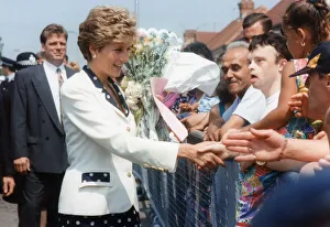 Princess Diana visits Wales, Wednesday 30th June 1993. Our Picture Shows