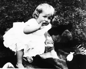 Princess Diana as a young child on her first birthday July 1962