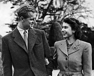Images Dated 8th April 2015: Princess Elizabeth (later Queen Elizabeth II) and the Duke of Edinburgh on honeymoon at