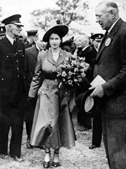 01036 Prints: Princess Elizabeth (later Queen Elizabeth II) during a visit to Wales
