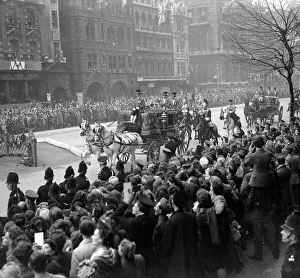 Carriage Prints: Princess Elizabeth and Prince Philip Royal Wedding November 1947 Princess Elizabeth