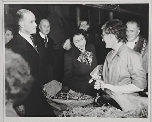 Factories Prints: Princess Elizabeth (soon to be Queen) paying an official visit to Wills