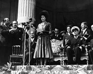 Public Speaking Prints: Princess Elizabeth visits paris with the duke of Edinburgh May 1948