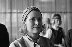 Ireland Prints: Princess Grace of Monaco arrives at Dublin Airport in Ireland