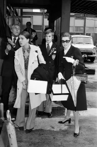 01491 Prints: Princess Grace of Monaco arrives at Heathrow with Princess Caroline