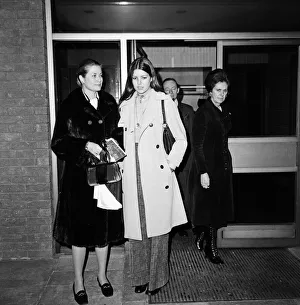 01490 Prints: Princess Grace of Monaco arriving at Heathrow Airport from Nice with her daughter