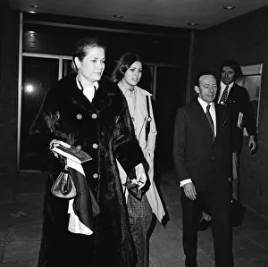 01490 Prints: Princess Grace of Monaco arriving at Heathrow Airport from Nice with her daughter