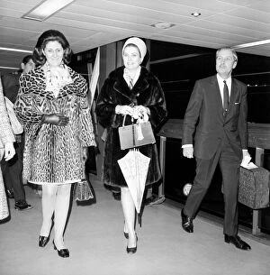 Images Dated 14th January 1970: Princess Grace of Monaco arriving at London Airport L. A. P. from Nice for a private visit