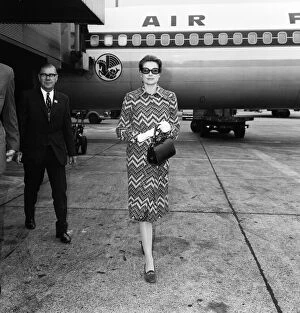 01492 Collection: Princess Grace of Monaco arriving from Paris for a short