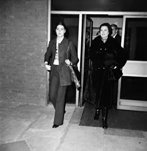 Princess Grace of Monaco and her daughter Princess Caroline arrived at Heathrow Airport