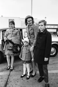 Princess Stephanie Prints: Princess Grace of Monaco was at Heathrow this afternoon to meet her 3 children who flew