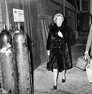 Fur Coat Prints: Princess Grace of Monaco at Heathrow Airport en route from America to Paris