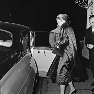 Monaco Prints: Princess Grace of Monaco and her husband Prince Rainier leaving the Connaught Hotel