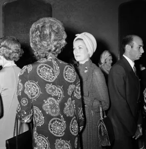 Princess Grace of Monaco at a party held by Queen Farah Diba (Empress)