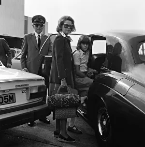 Daughter Prints: Princess Grace of Monaco and her ten-year-old daughter Princess Stephanie arrived in