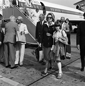 Princess Grace of Monaco and her ten-year-old daughter Princess Stephanie arrived in