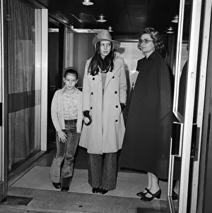 Princess Grace of Monaco and her two young daughters Stephanie (left