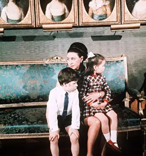 Princess Margaret 1969 with children Viscount Linley and Lady sarah Armstrong Jones