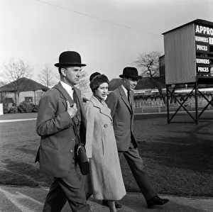 Princess Margaret and Antony Armstrong-Jones at the Newbury Races. Newbury, Berkshire
