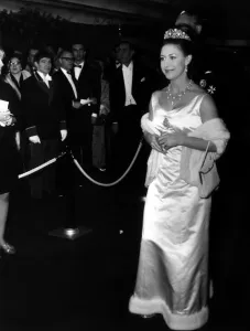Black Tie Prints: Princess Margaret attending an official function March 1967