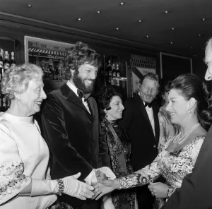 Shaking Hands Prints: Princess Margaret attends the premier of The Madwoman of Chaillott