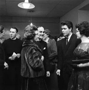 01196 Prints: Princess Margaret and the Bishop of Bath and Wells meeting Cliff Richard at club 59