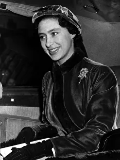 Opening Ceremony Prints: Princess Margaret in car as she drove through Poplar to open a Community Centre