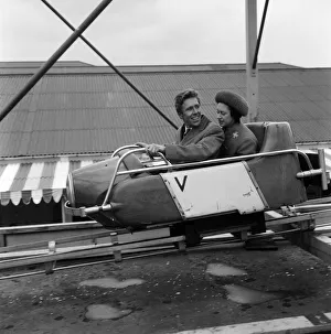 Rides Prints: Princess Margaret and Lord Snowdon at Butlins Holiday Camp. Minehead, Somerset. May 1965