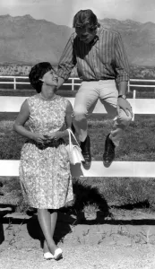 Princess Margaret and Lord Snowdon taking a break from their tour of America in Tucson