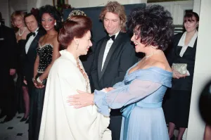Health Prints: Princess Margaret meets Elizabeth Taylor at a gala dinner in aid of the AIDS Crisis Trust