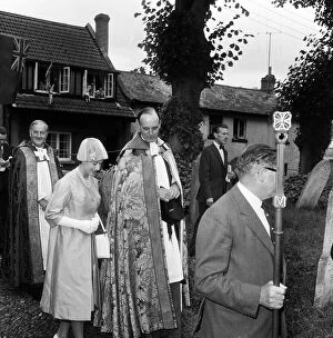 01318 Collection: Princess Margaret visits Crediton Parish Church, Devon. 24th July 1960