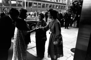 Princess Margaret visits the Tuxedo Junction club in Newcastle, on June 1, 1979