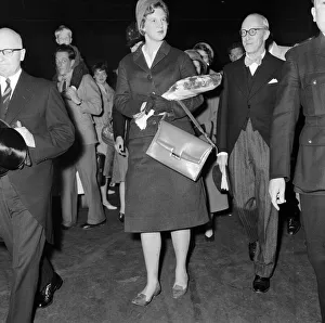 01239 Prints: Princess Margrethe of Denmark arrives in Liverpool Street Station