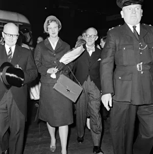 01239 Prints: Princess Margrethe of Denmark arrives in Liverpool Street Station