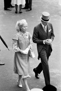 Top Hat Prints: Princess Michael of Kent with Duke of Kent during the second day of races at Ascot