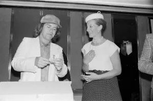 Princess Michael of Kent and Elton John at the Music Therapy Charity Luncheon