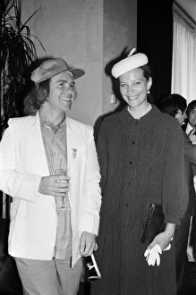 01070 Prints: Princess Michael of Kent and Elton John at the Music Therapy Charity Luncheon