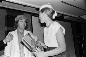 01070 Prints: Princess Michael of Kent and Elton John at the Music Therapy Charity Luncheon