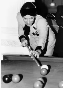 00202 Prints: Princess Michael Of Kent plays snooker billiards Circa 1978