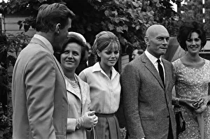 01308 Prints: Princess Muna al-Hussein of Jordan is shown around Elstree Studios by Steve Forrest
