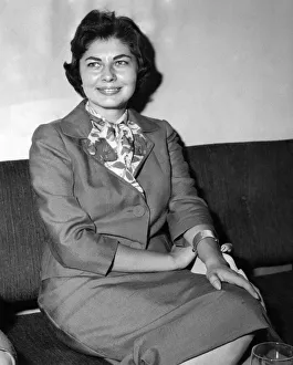 Princess Soraya of Iran photographed at London Airport today. June 1958 P002543